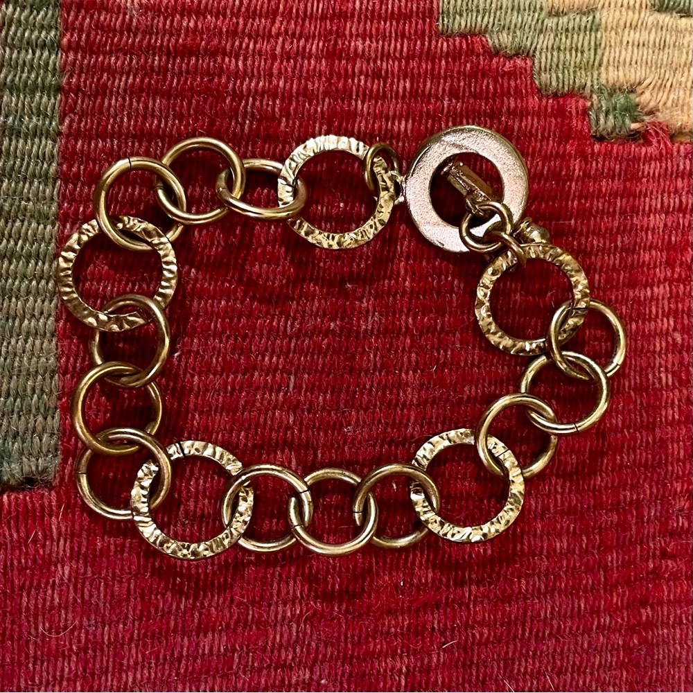 Patrizia Daliana 24k Gold Plated Bronze Handmade Chain Bracelet, Italian
